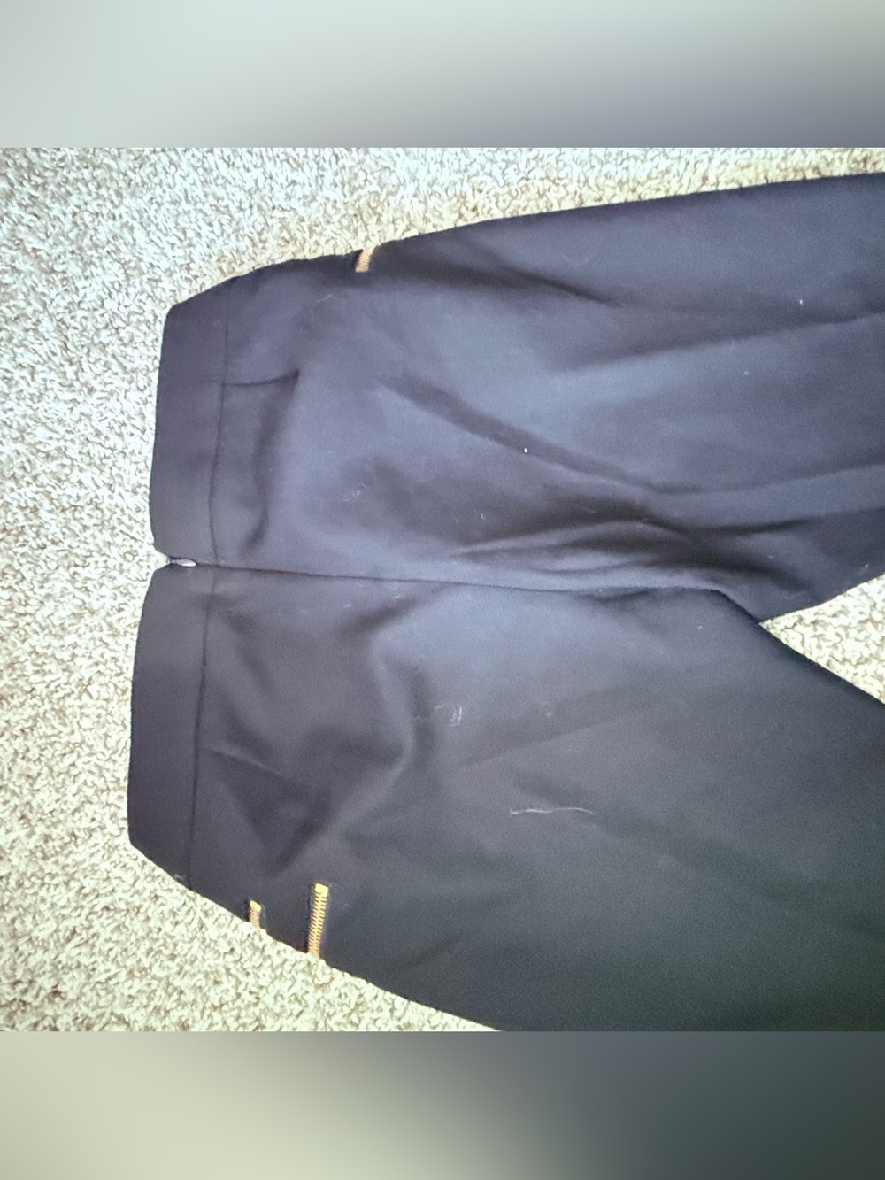 J.Crew Minnie Pants Size 2 Black Skinny Cropped Gold Zipper Wool Blend - Picture 7 of 8